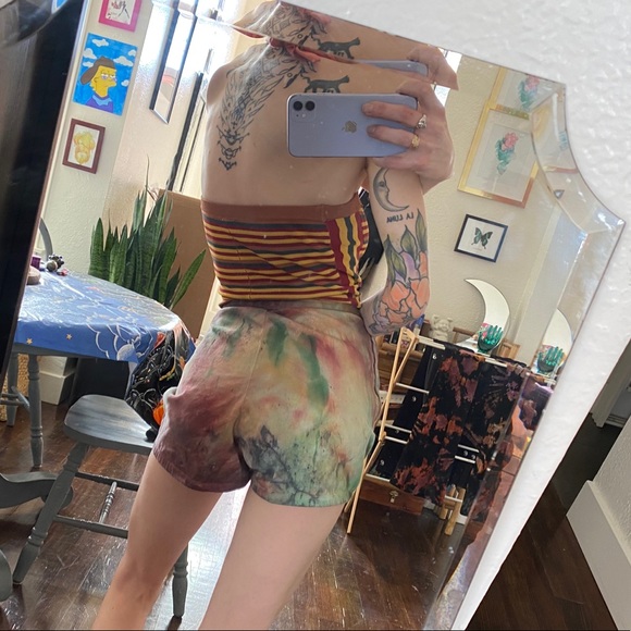 American Apparel Pants - Artsy Unique OOAK Tie Dye Shorts